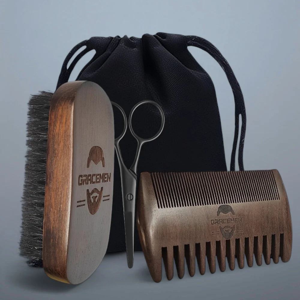 Gracemen Beard Kit - Retro Beard Brush