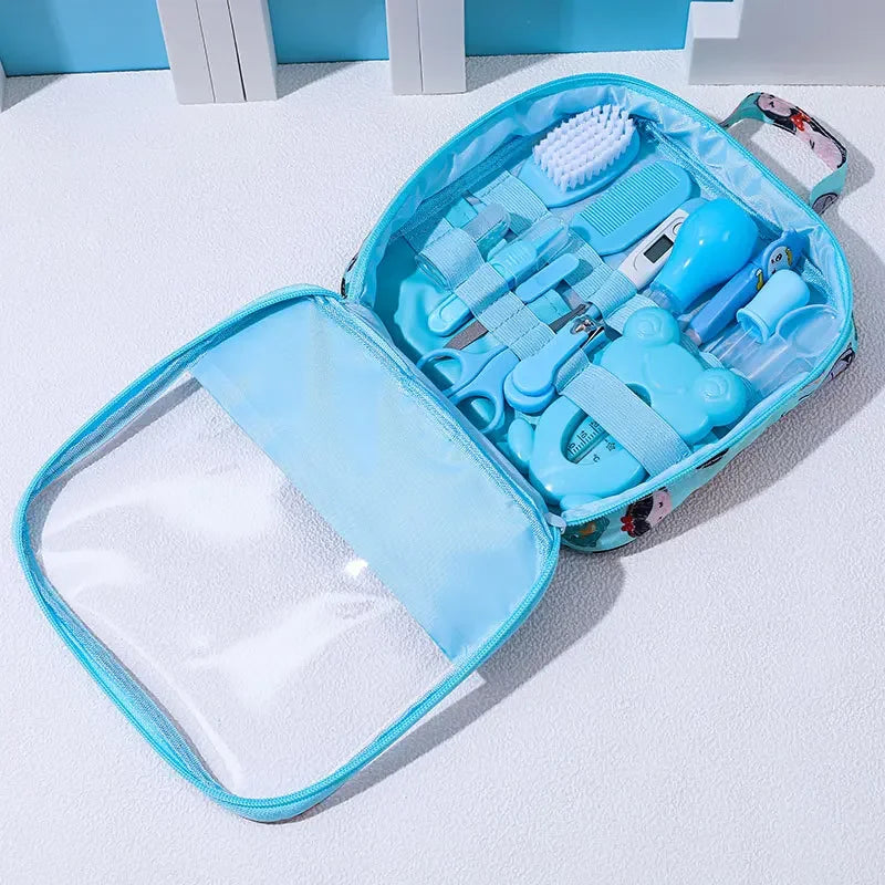 Kit de soins et de toilettage pour bébé 13 pièces – Ensemble d'outils d'hygiène et d'allaitement pour nouveau-né