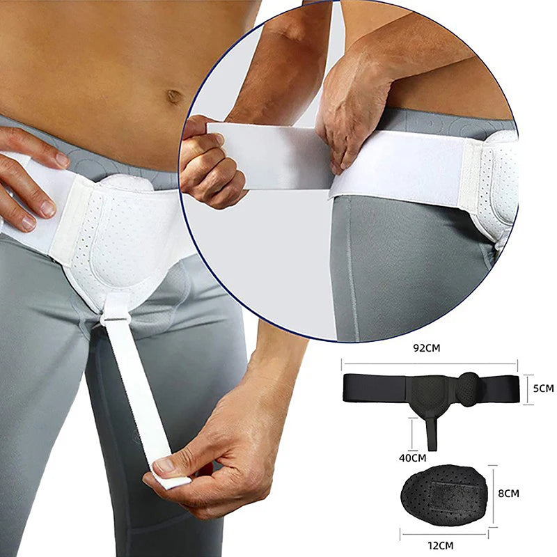 Adjustable Adult Hernia Belt – Inguinal Groin Support for Pain Relief and Recovery