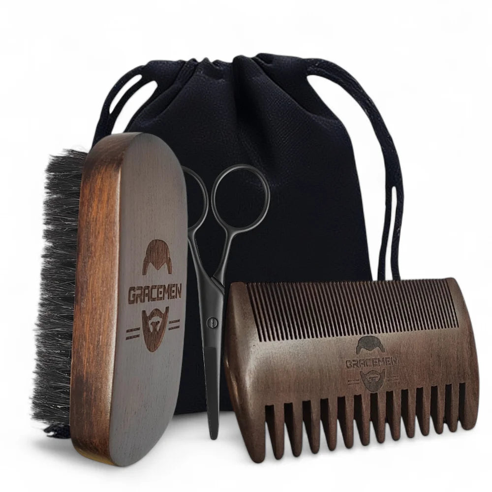 Gracemen Beard Kit - Retro Beard Brush
