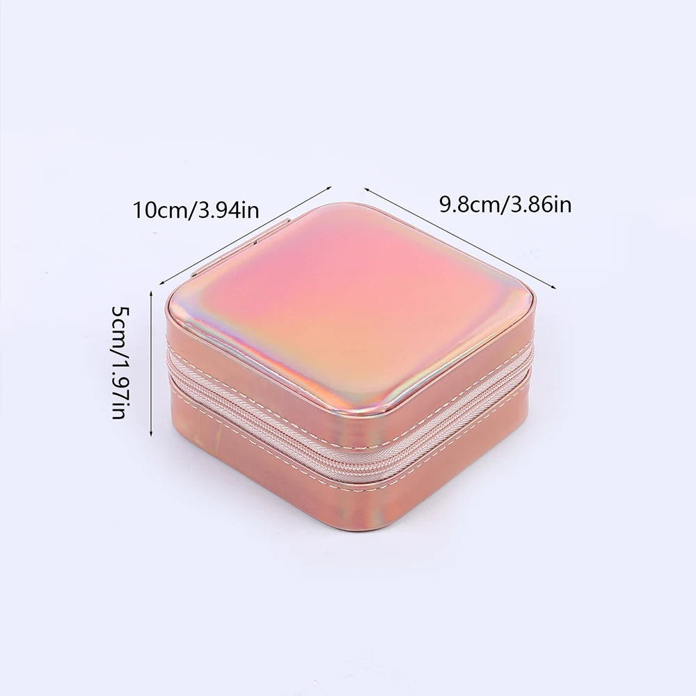Jewelry Case Box Portable Small Travel Jewelry Organizer Necklace Earring Ring Storage Display Gift Box Travel Essentials