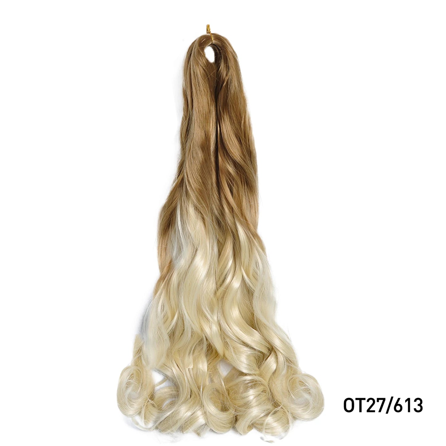 French Curls Braiding Hair 24Inch Synthetic Spiral Curls Braids Hair Extensions For Women Pre Stretched Loose Wave Braiding Hair