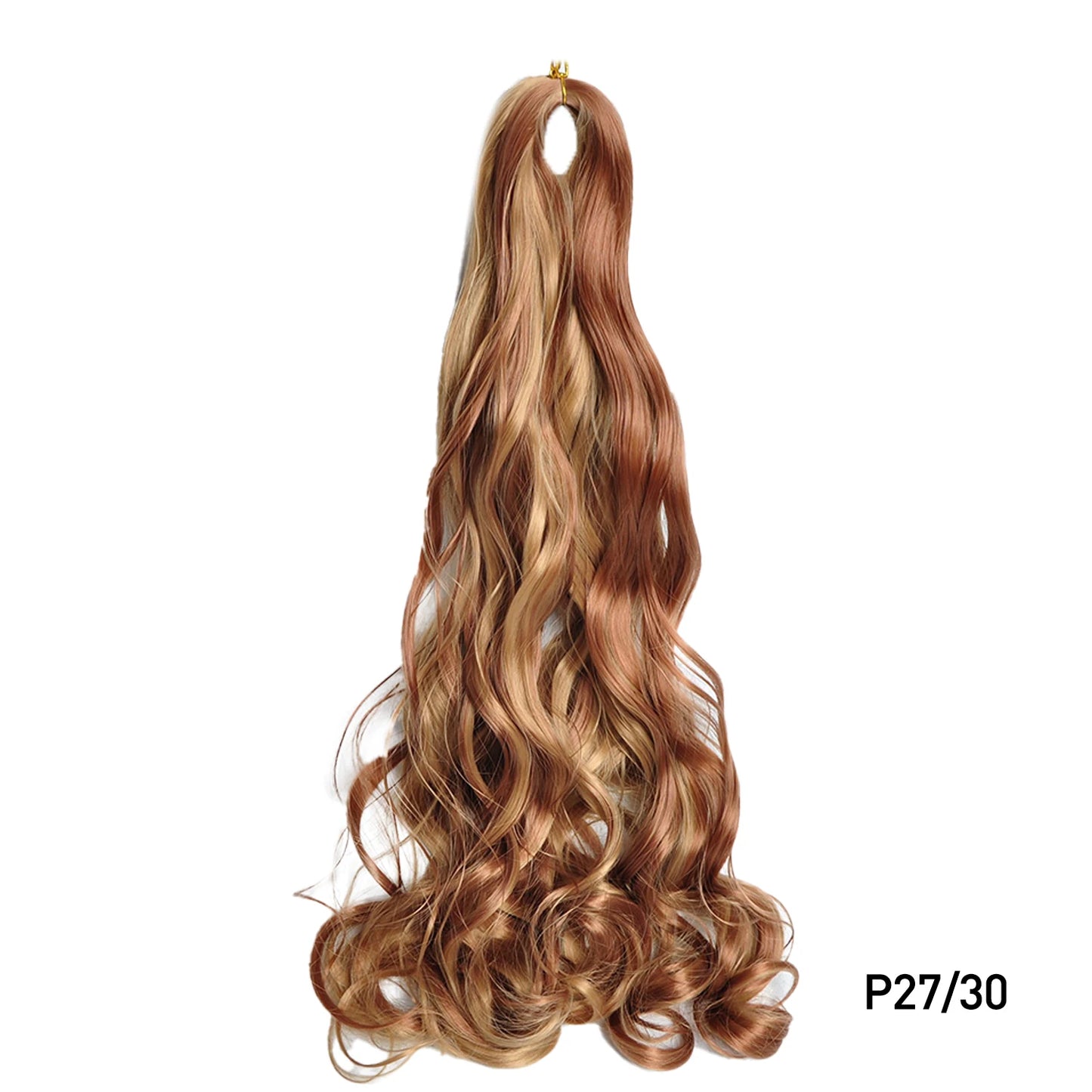 French Curls Braiding Hair 24Inch Synthetic Spiral Curls Braids Hair Extensions For Women Pre Stretched Loose Wave Braiding Hair