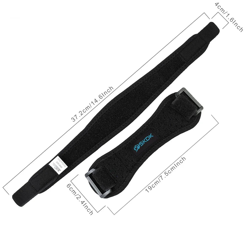 Genouillère réglable pour le sport et le fitness. Sangle de soutien stabilisatrice du tendon rotulien.