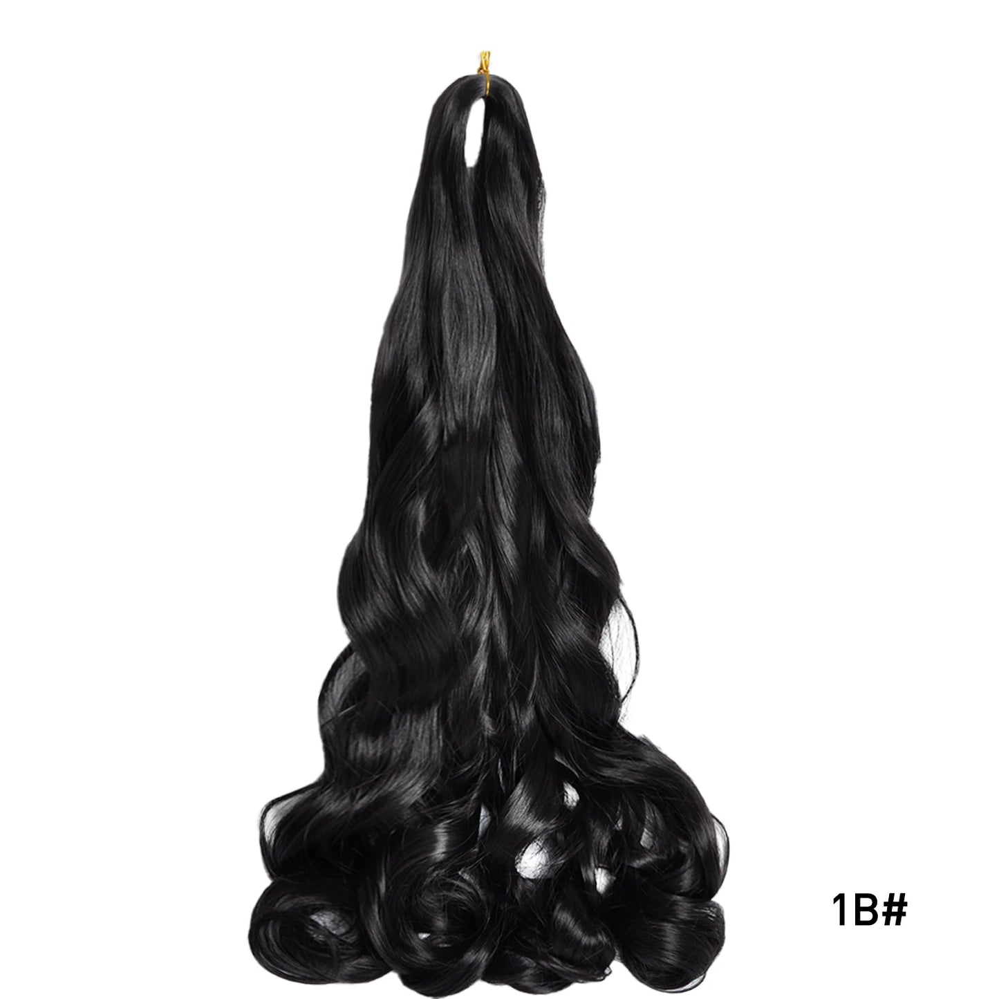 French Curls Braiding Hair 24Inch Synthetic Spiral Curls Braids Hair Extensions For Women Pre Stretched Loose Wave Braiding Hair