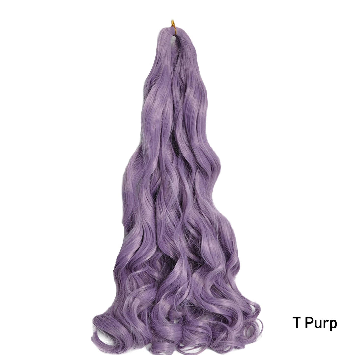 French Curls Braiding Hair 24Inch Synthetic Spiral Curls Braids Hair Extensions For Women Pre Stretched Loose Wave Braiding Hair