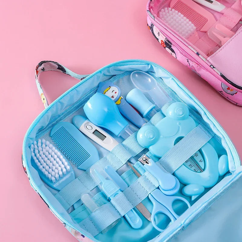Kit de soins et de toilettage pour bébé 13 pièces – Ensemble d'outils d'hygiène et d'allaitement pour nouveau-né