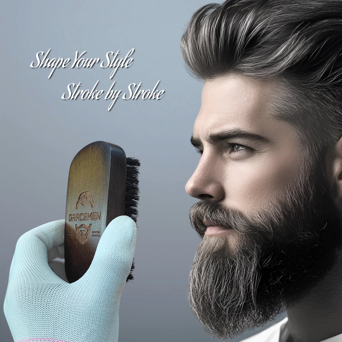 Gracemen Beard Kit - Retro Beard Brush