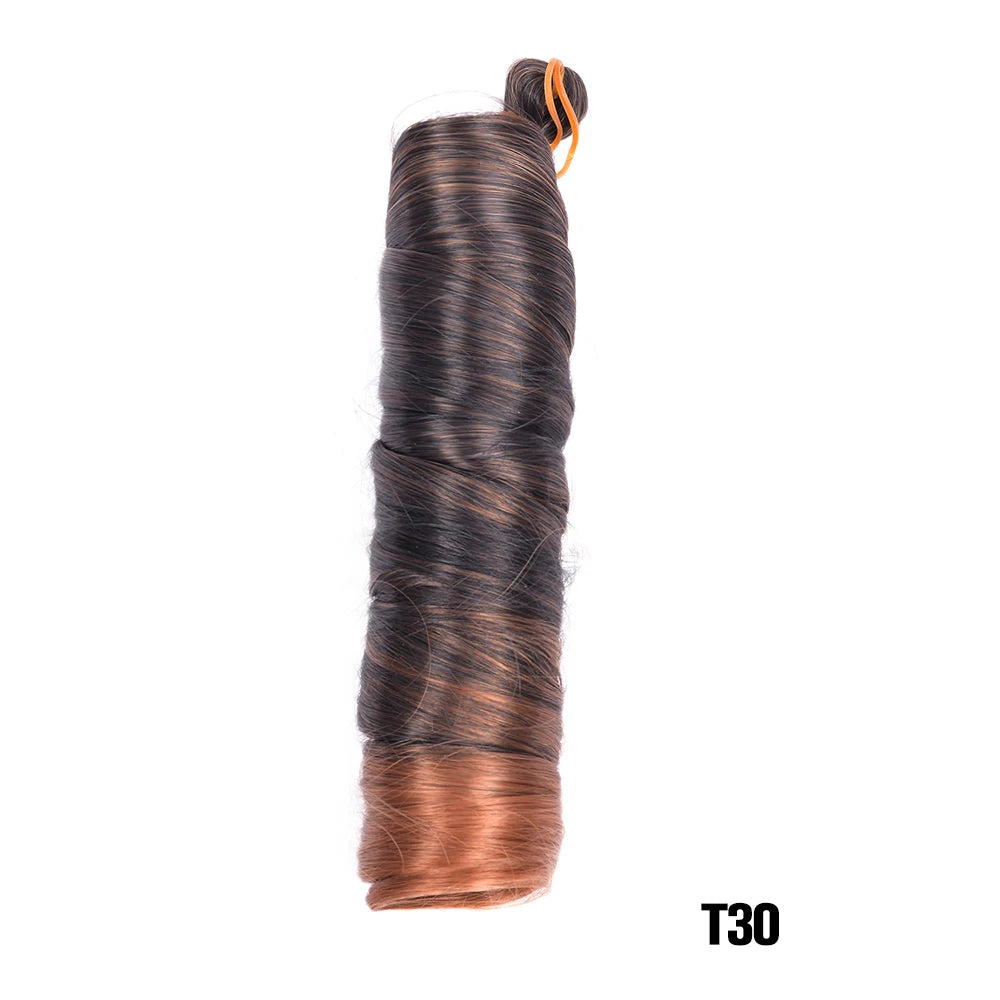 French Curls Braiding Hair 24Inch Synthetic Spiral Curls Braids Hair Extensions For Women Pre Stretched Loose Wave Braiding Hair