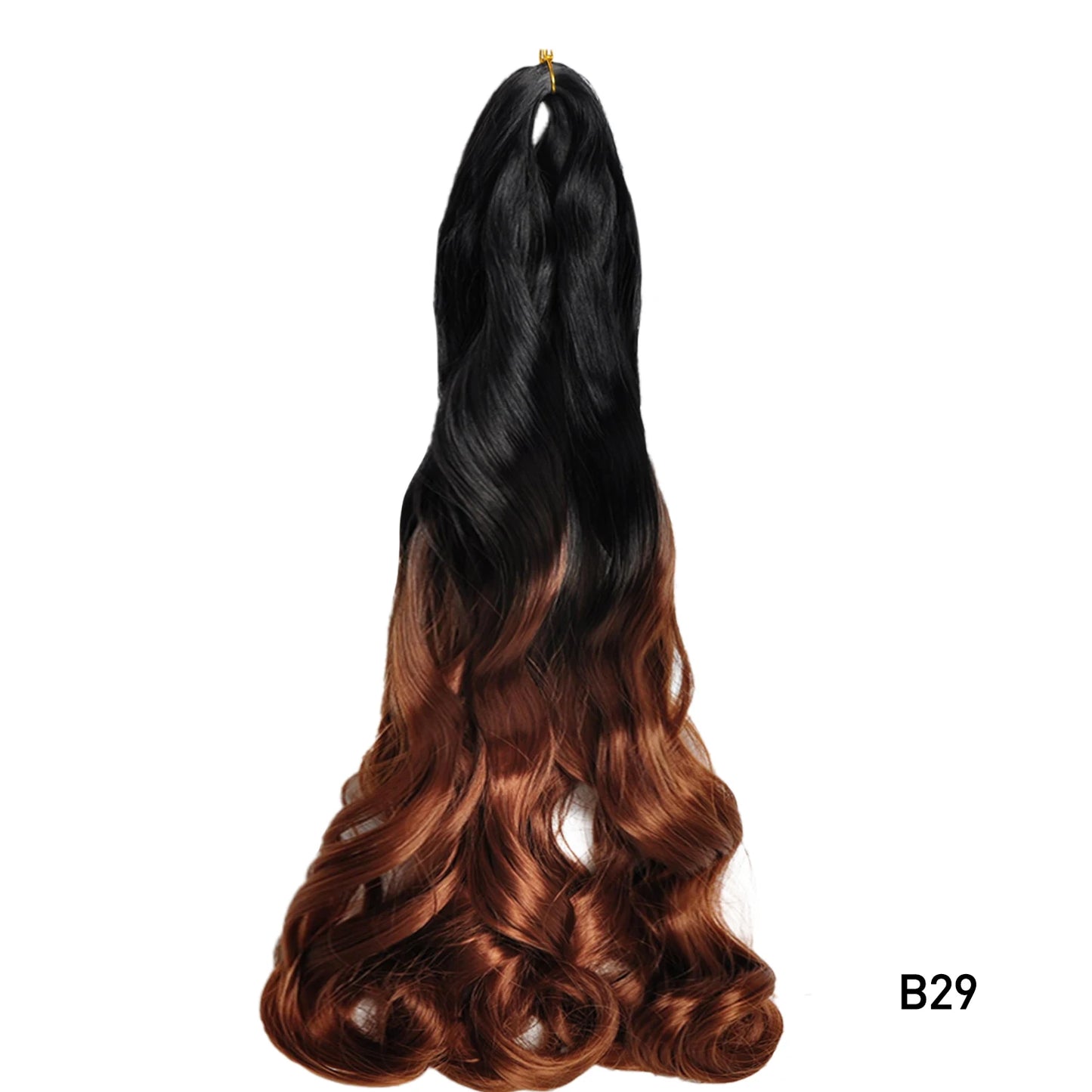 French Curls Braiding Hair 24Inch Synthetic Spiral Curls Braids Hair Extensions For Women Pre Stretched Loose Wave Braiding Hair