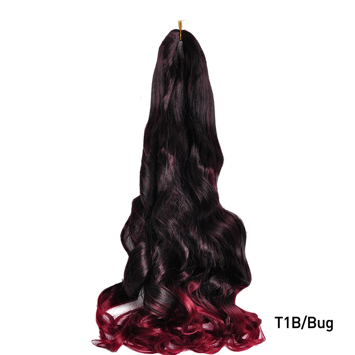 French Curls Braiding Hair 24Inch Synthetic Spiral Curls Braids Hair Extensions For Women Pre Stretched Loose Wave Braiding Hair