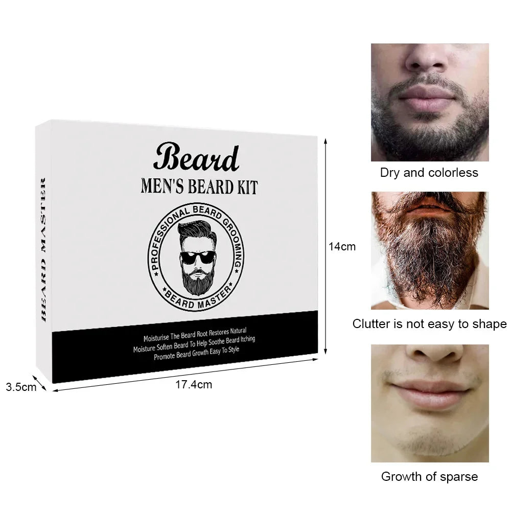 Kit de soins pour la barbe pour homme – Nourrissant et stimulant la croissance