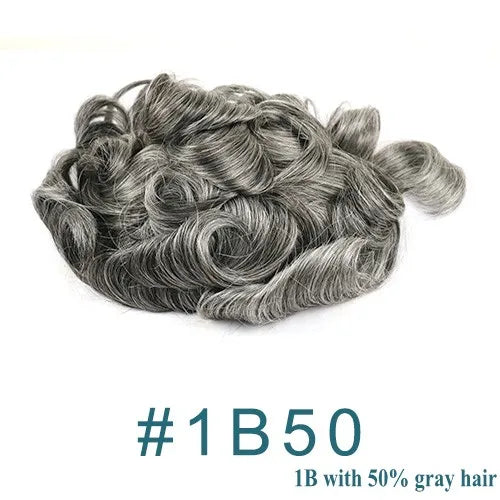 Lace Front Q6 Breathable Bleach Knots Natural Hairline Human Hair Men's Toupee Prosthesis Men Wig Capillary Hairloss Solution