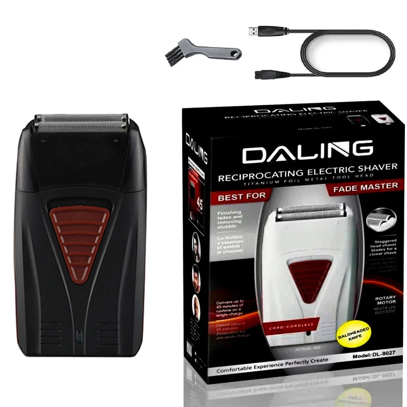 Rasoir électrique rechargeable pour hommes – Rasoir pour le visage, la barbe et la tête chauve
