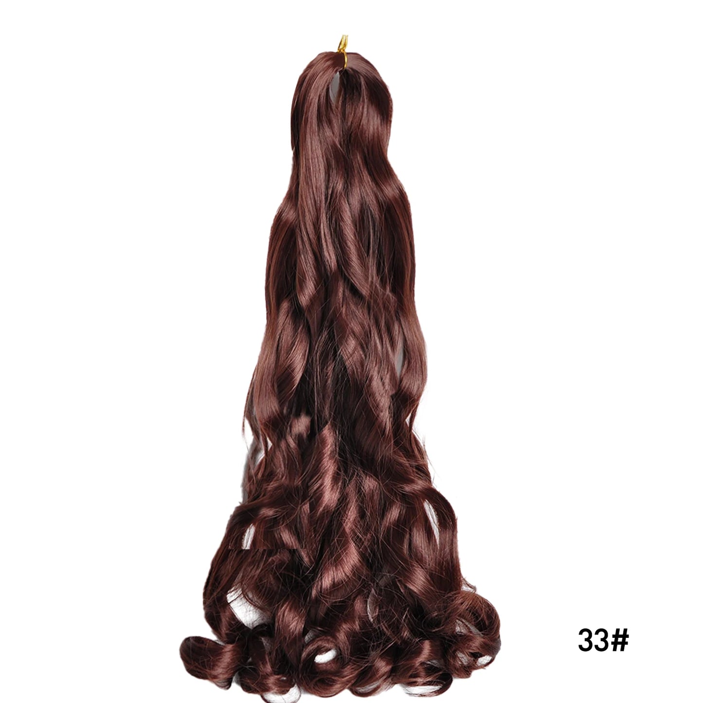 French Curls Braiding Hair 24Inch Synthetic Spiral Curls Braids Hair Extensions For Women Pre Stretched Loose Wave Braiding Hair