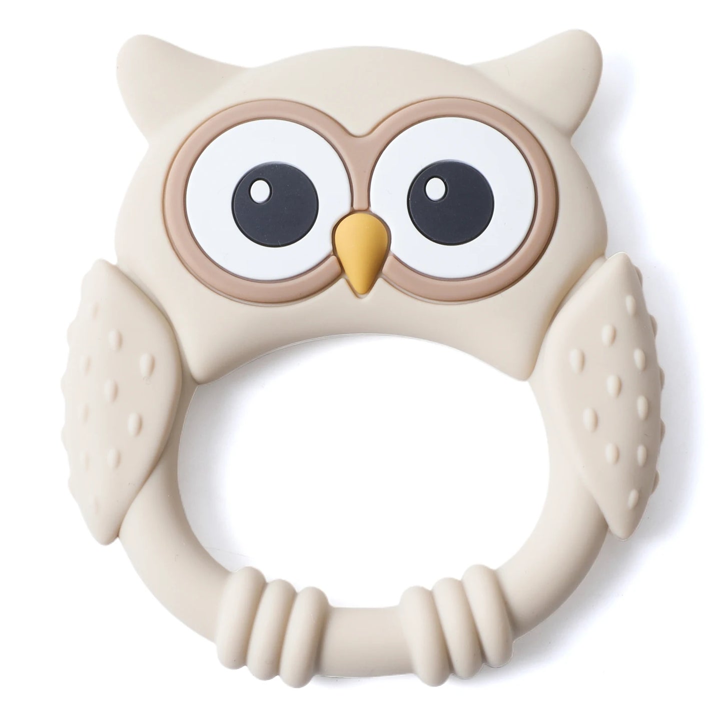 Cartoon Owl Silicone Teether – Food-Grade Soothing Toy for Babies