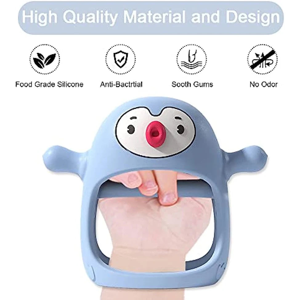 Silikon-Beißspielzeug für Babys, Beißring für die Hand von Säuglingen, Schnuller zum Stillen von Babys, Beißring-Spielzeug für Neugeborene