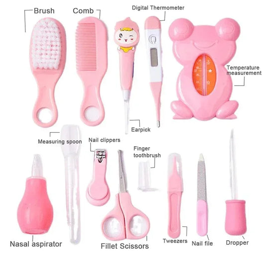13-Piece Baby Care & Grooming Kit – Newborn Hygiene & Nursing Tools Set
