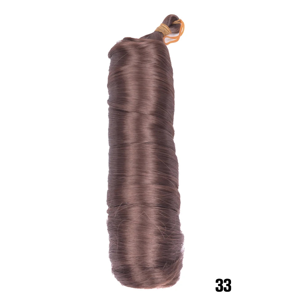 French Curls Braiding Hair 24Inch Synthetic Spiral Curls Braids Hair Extensions For Women Pre Stretched Loose Wave Braiding Hair