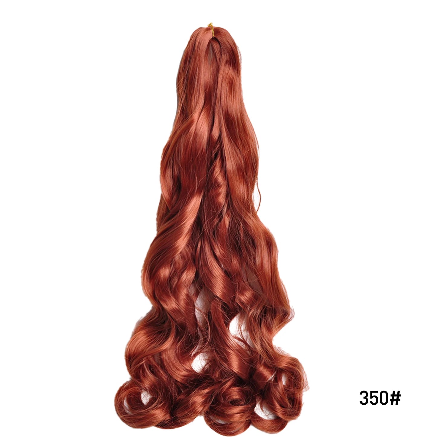 French Curls Braiding Hair 24Inch Synthetic Spiral Curls Braids Hair Extensions For Women Pre Stretched Loose Wave Braiding Hair