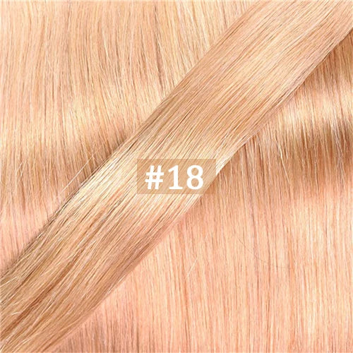 Straight I Tip Hair Extensions Natural Real Human Fusion Hair Extensions 50pcs/ Set Keratin Capsule Brown Blonde Color 12-26inch